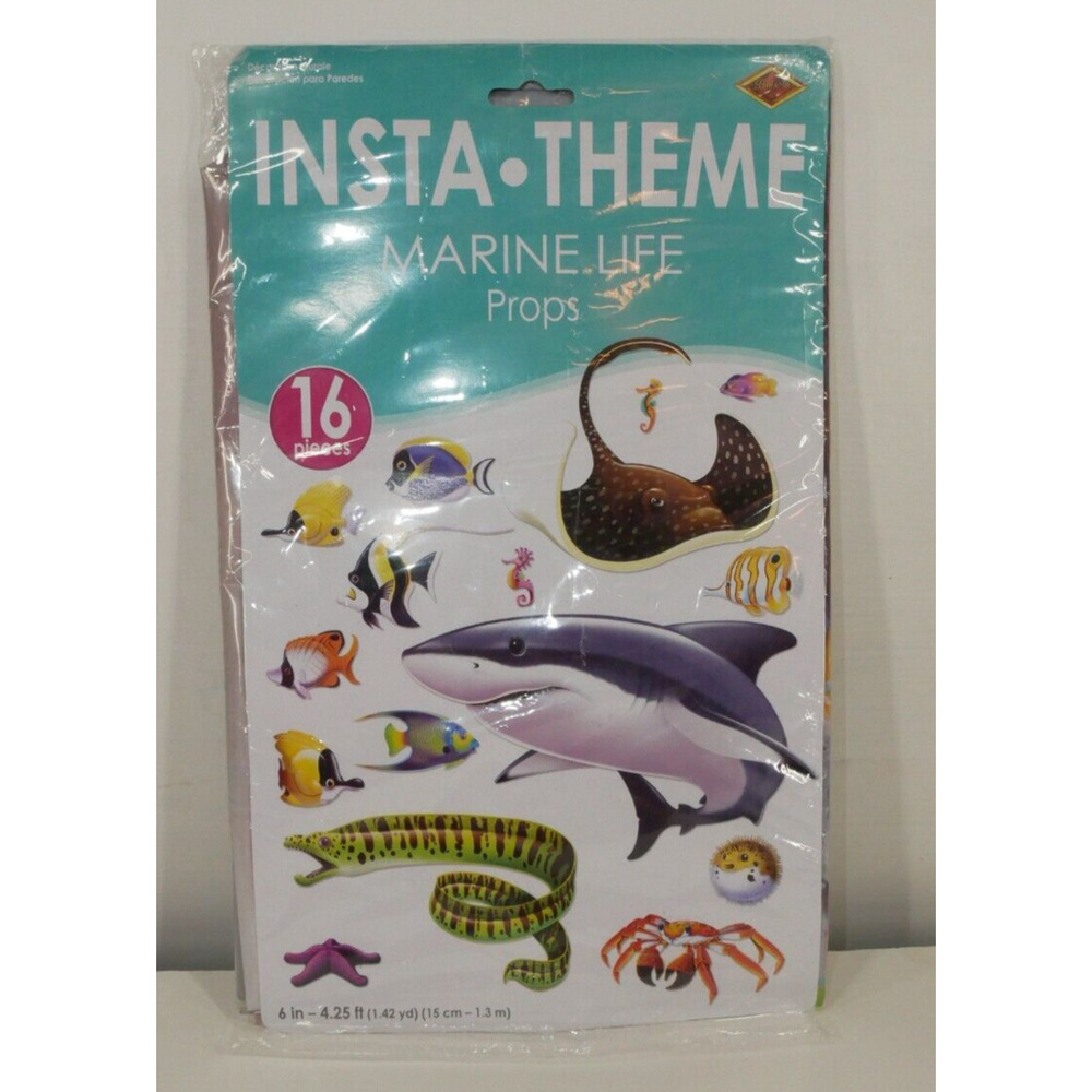 Beistle 2008 Insta Theme Marine Life New Starfish Crab Shark Seahorses Stingray